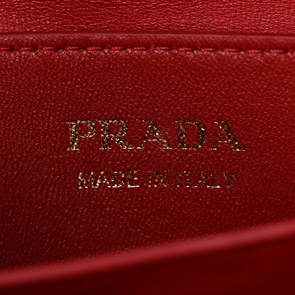 Prada Saffiano Cuir Small Double Bag Black Fuoco 6 of 12