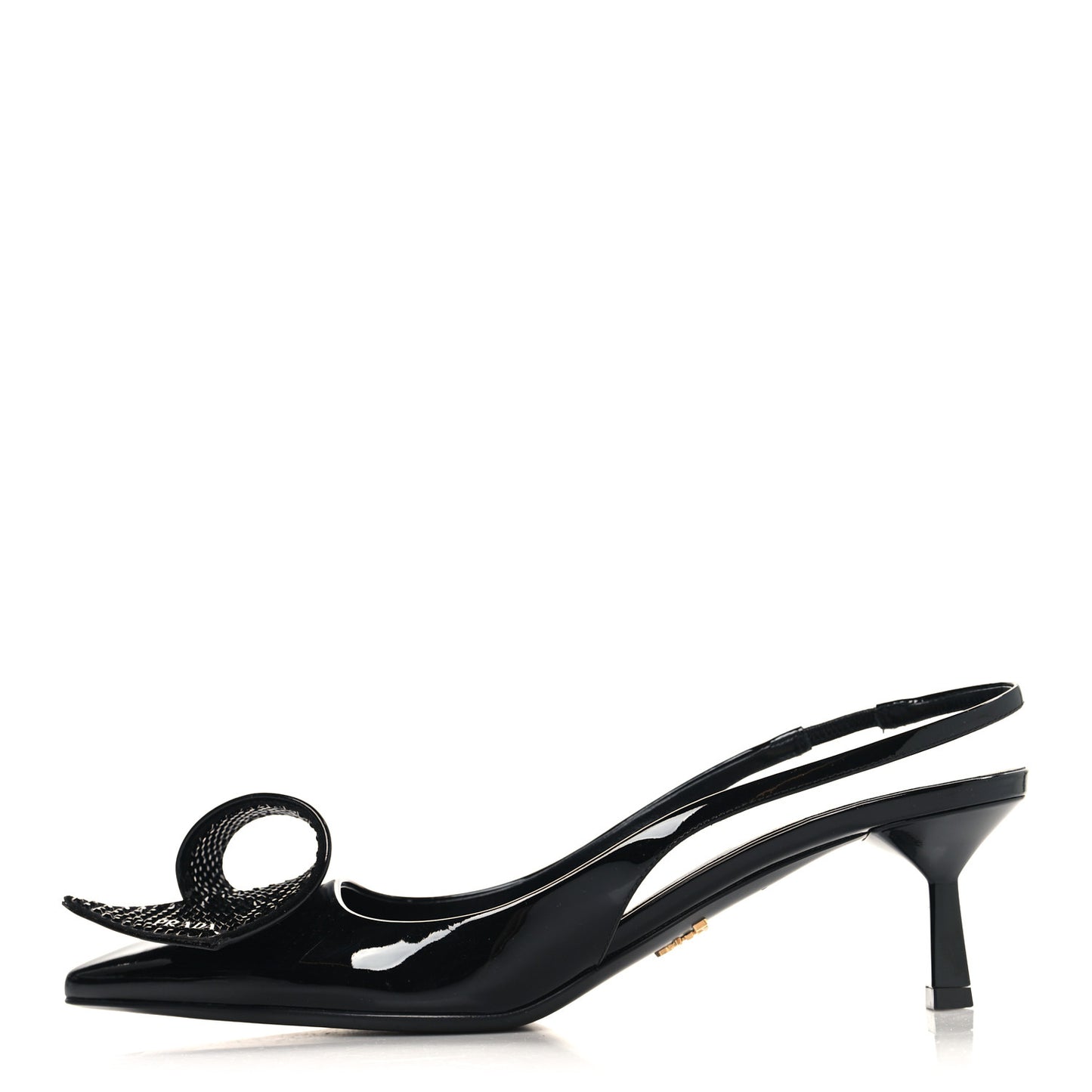 Vernice Crystal Bow Slingback Pumps 39 Black