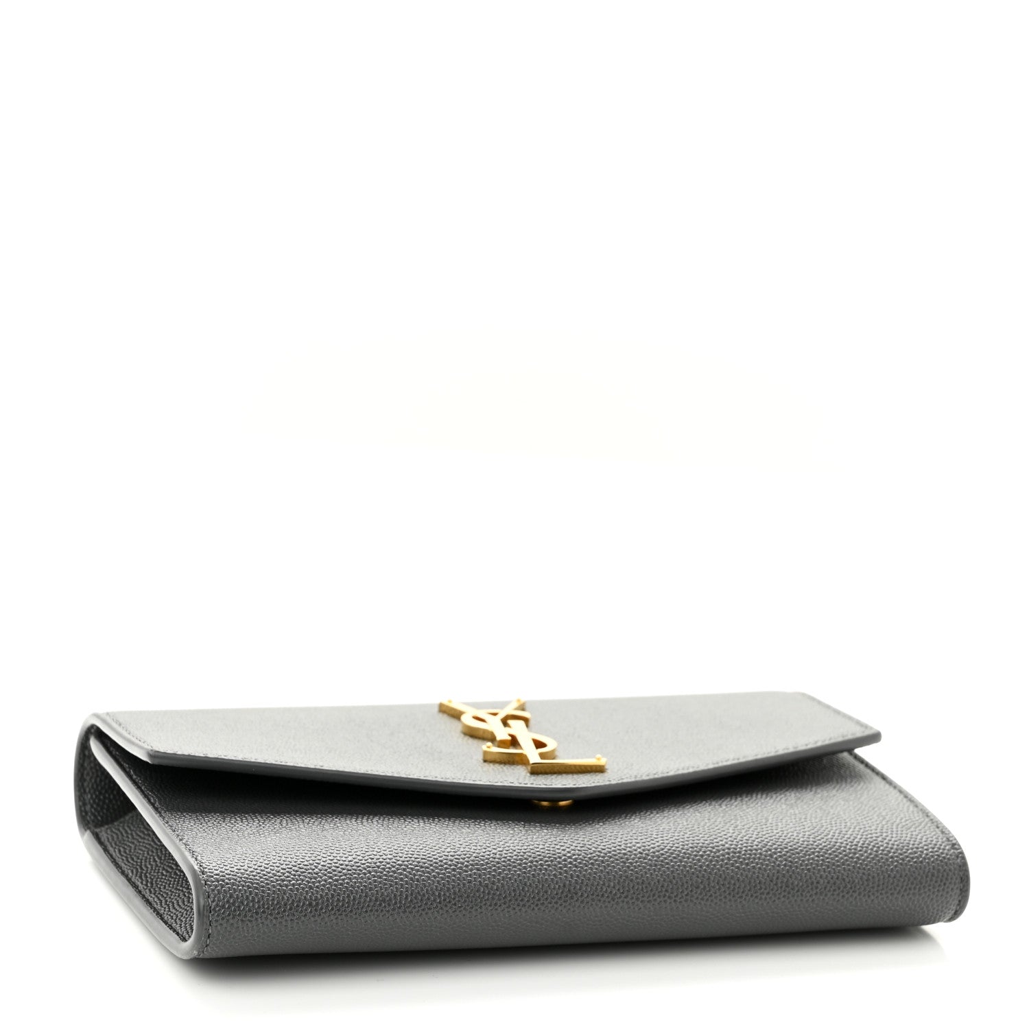 Saint Laurent Grain De Poudre Uptown Chain Wallet Storm 4 of 11