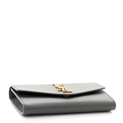 Saint Laurent Grain De Poudre Uptown Chain Wallet Storm 4 of 11