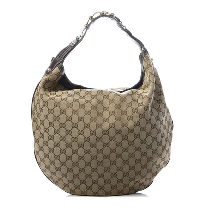 Gucci Monogram Large Wave Hobo Dark Brown 1 of 15
