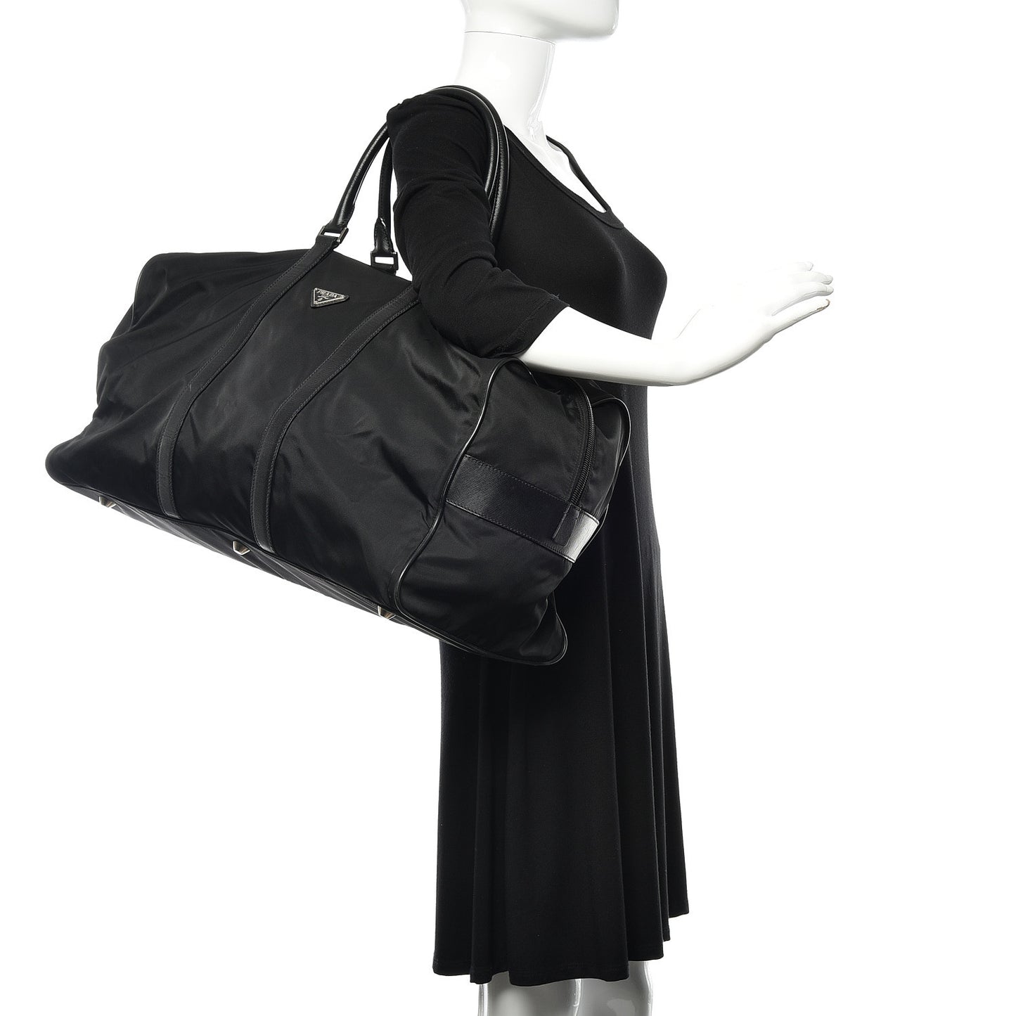 Nylon Viaggio Duffle Black