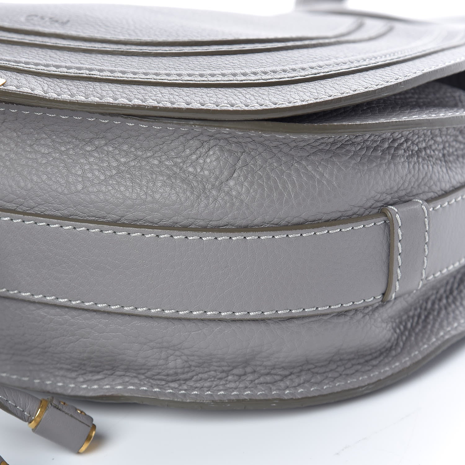 Chloe Calfskin Medium Marcie Round Crossbody Bag Cashmere Grey 17 of 22