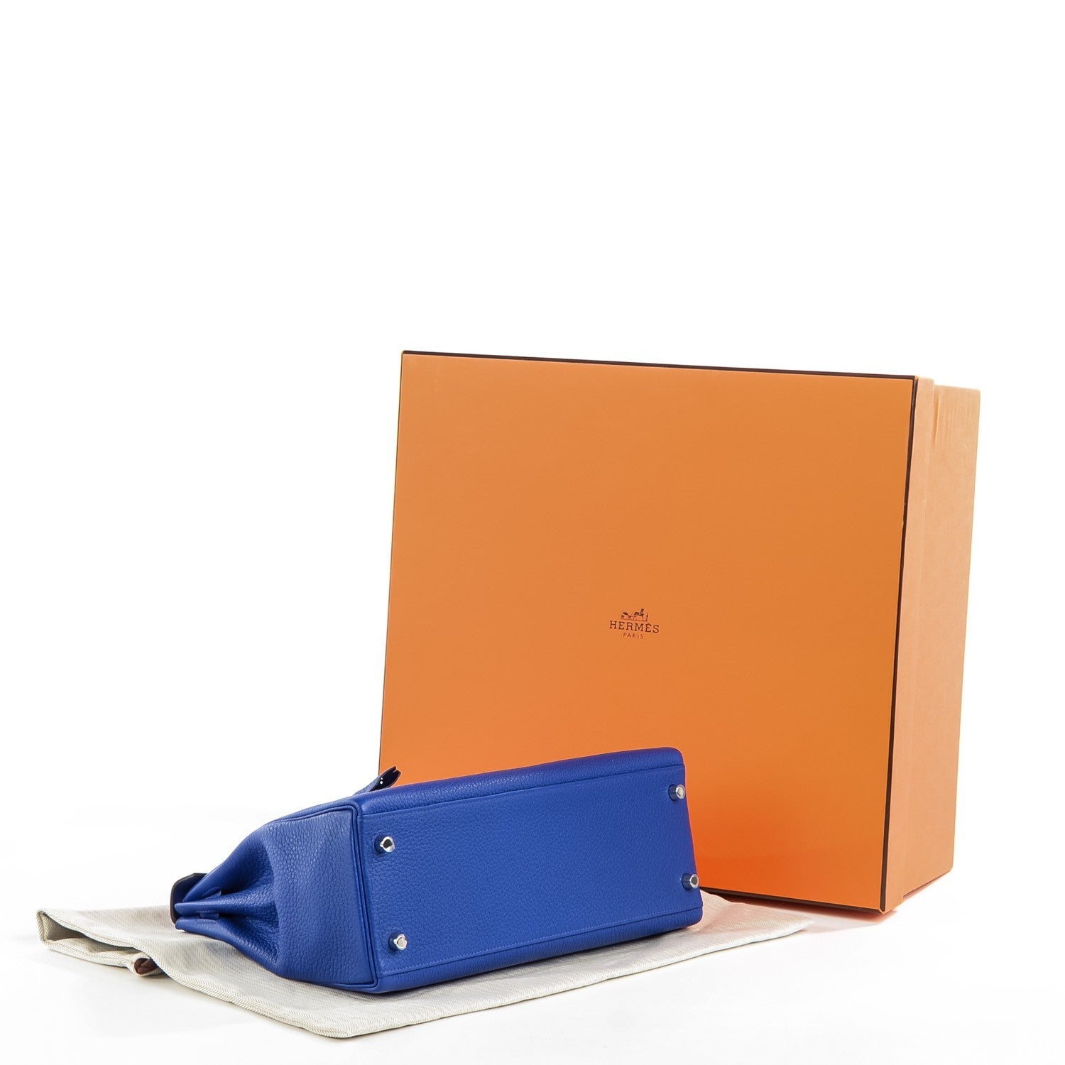 Hermes Taurillon Clemence Kelly Retourne 32 Bleu Electrique 5 of 28