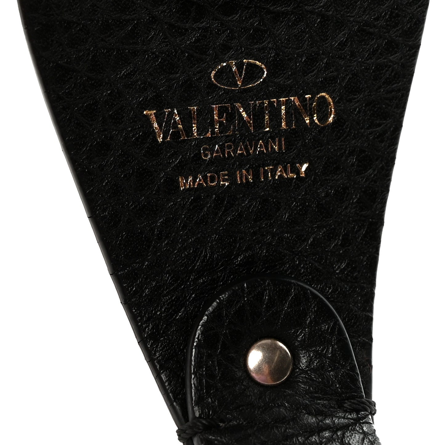 X JAMIE REID Canvas Embroidered Rockstud Guitar Strap Black