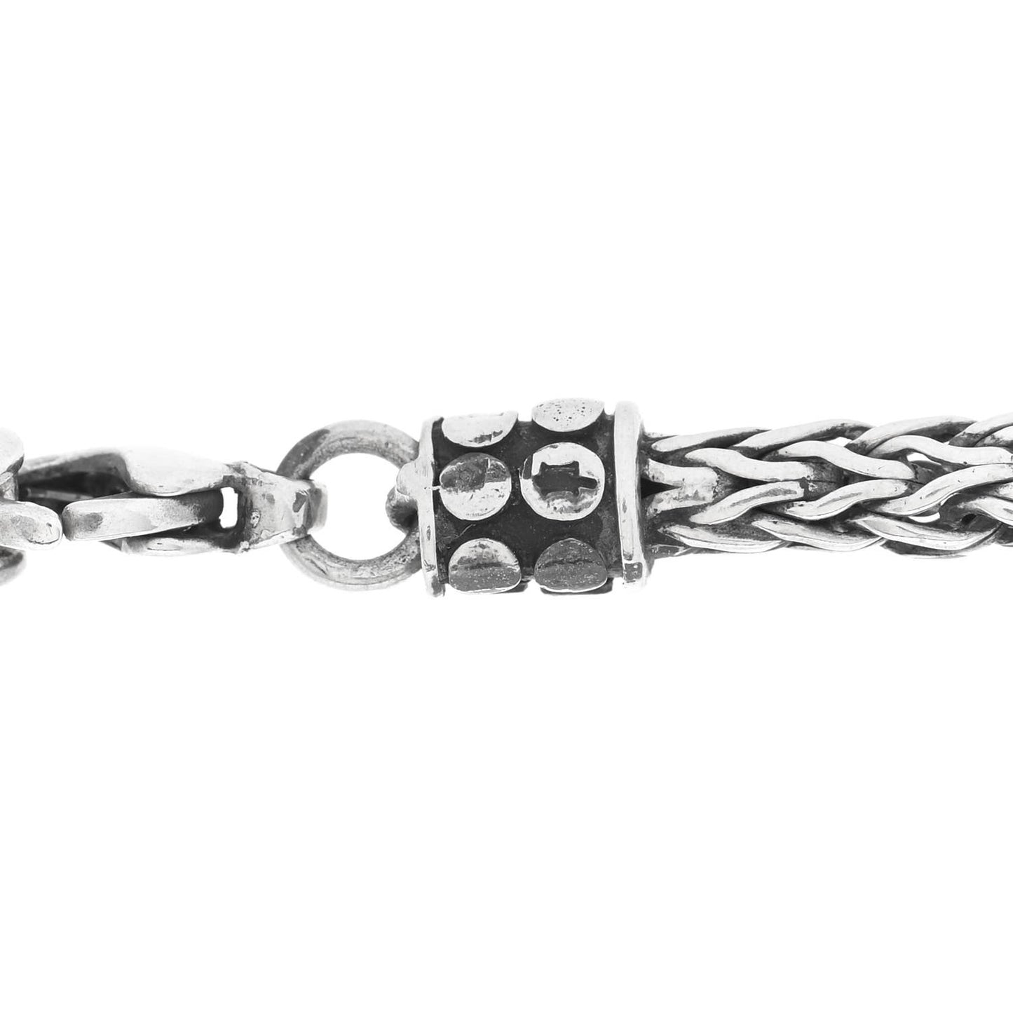 Sterling Silver Kali Dot Bead Station Long Necklace