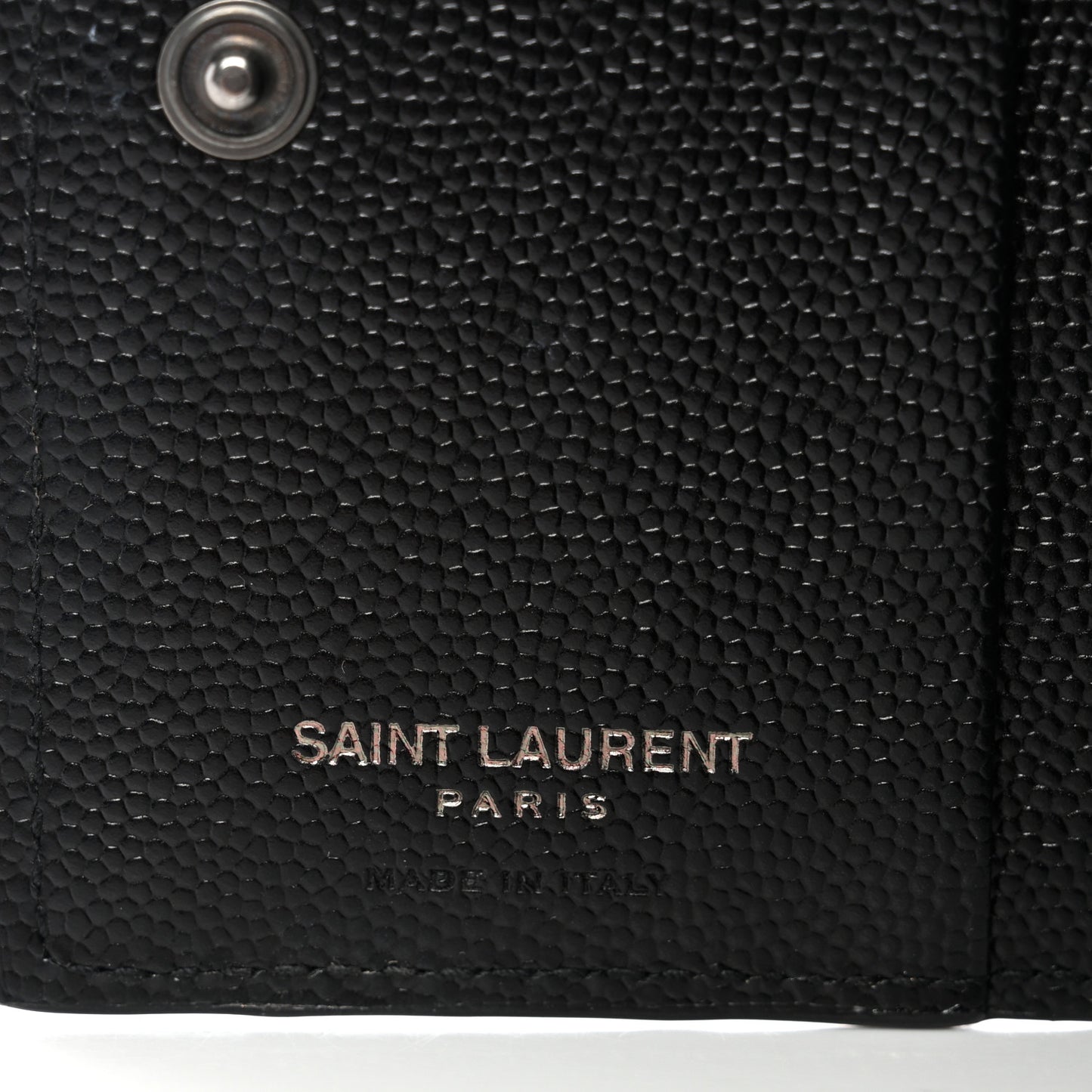Grain De Poudre Matelasse Chevron Monogram Zipped Two-Part Wallet Black