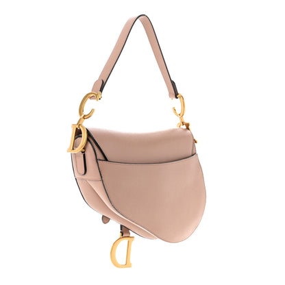 Christian Dior Grained Calfskin Saddle Bag Pink 3 of 11