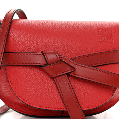 Loewe Grained Calfskin Mini Gate Crossbody Bag Scarlet Burnt Red 7 of 9