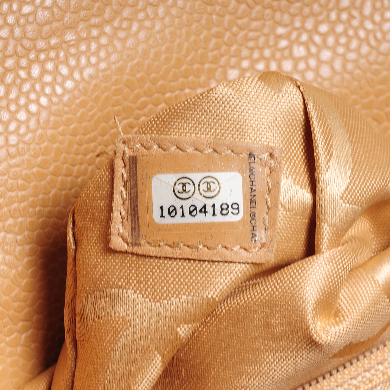 Chanel Caviar Quilted Wild Stitch Medium Single Flap Beige 8 of 8