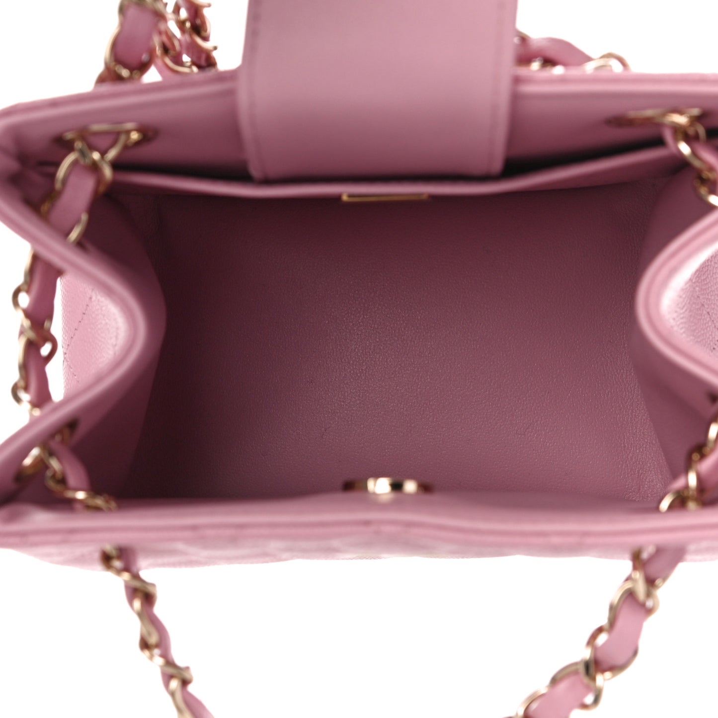Caviar Quilted Mini Bucket Bag Pink