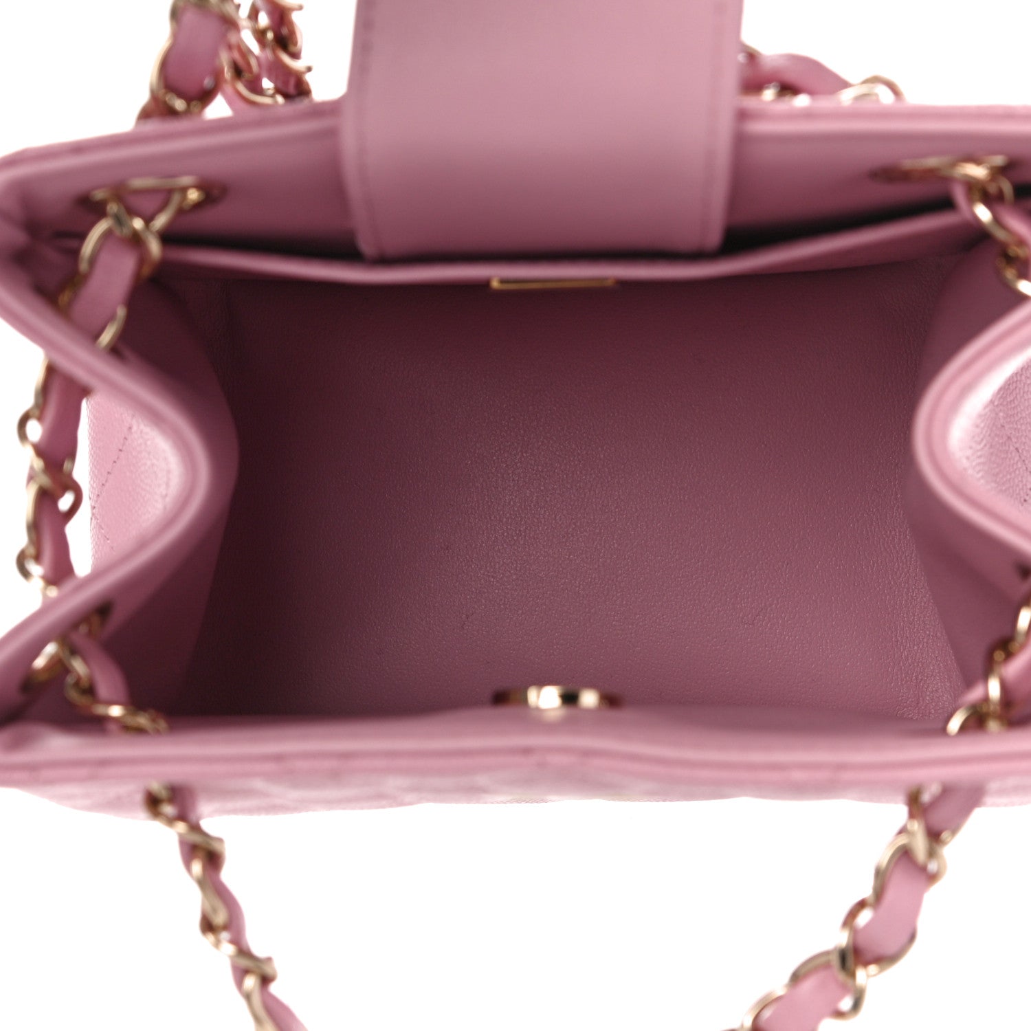 Chanel Caviar Quilted Mini Bucket Bag Pink 4 of 10