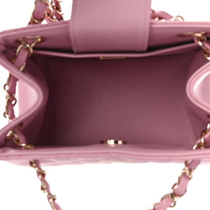 Chanel Caviar Quilted Mini Bucket Bag Pink 4 of 10