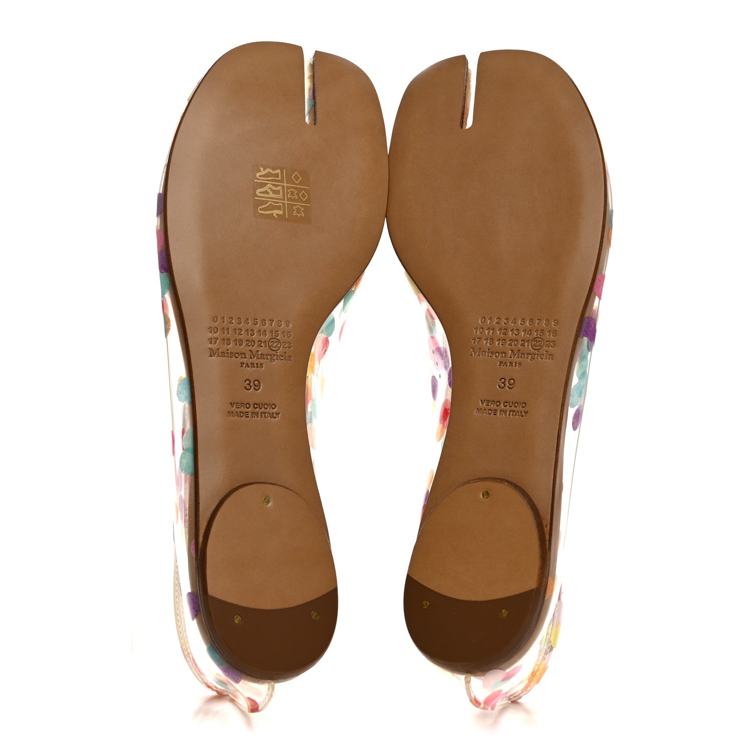 Maison Margiela PVC Confetti Printed Tabi New Ballerina Flats 39 Multicolor 6 of 9