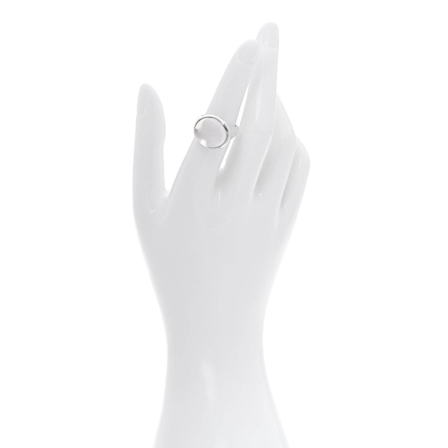 Sterling SIlver Crystal Elsa Peretti Cabochon Ring 52 6