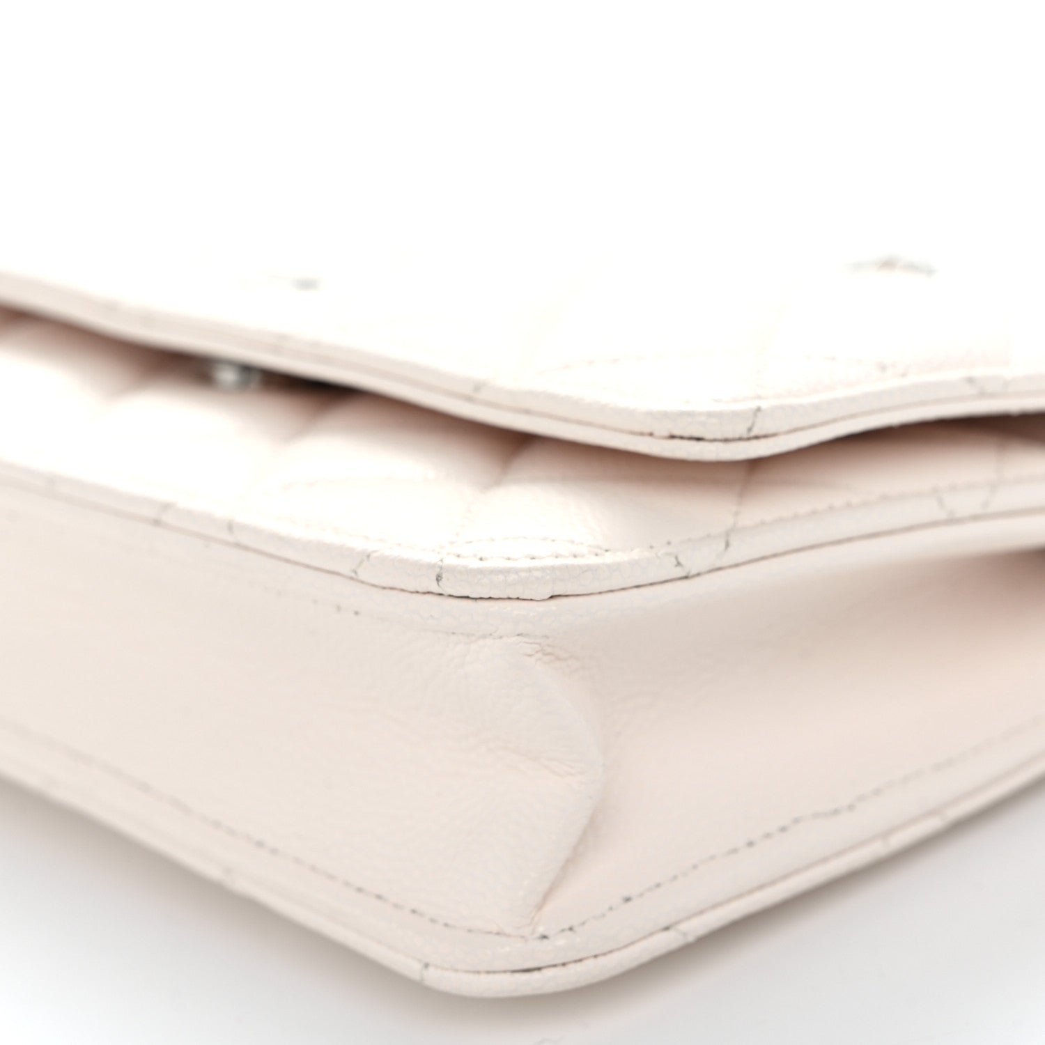 Chanel Caviar Quilted Wallet on Chain WOC White 11 of 12