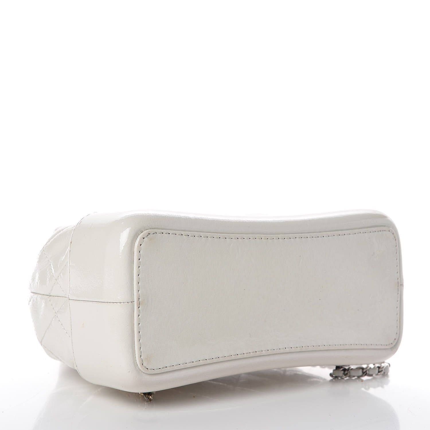 Chanel Patent Goatskin Quilted Small Gabrielle Backpack White 4 of 15