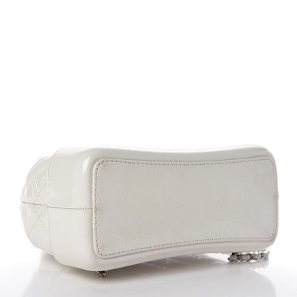 Chanel Patent Goatskin Quilted Small Gabrielle Backpack White 4 of 15