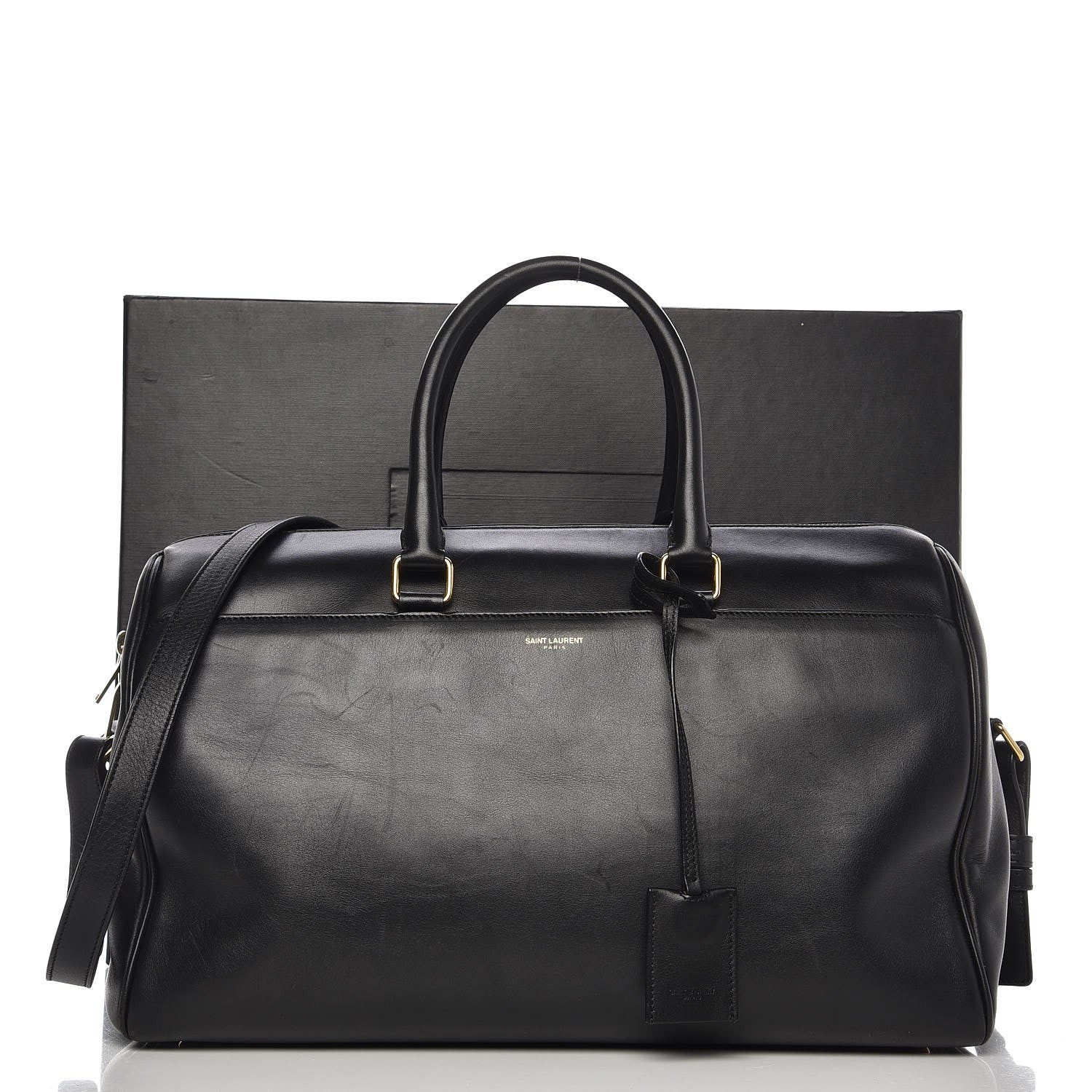 Saint Laurent Calfskin Classic Duffle 12 Black 10 of 10
