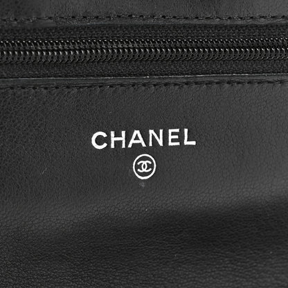 Chanel Snakeskin Wallet On Chain WOC Navy 6 of 11
