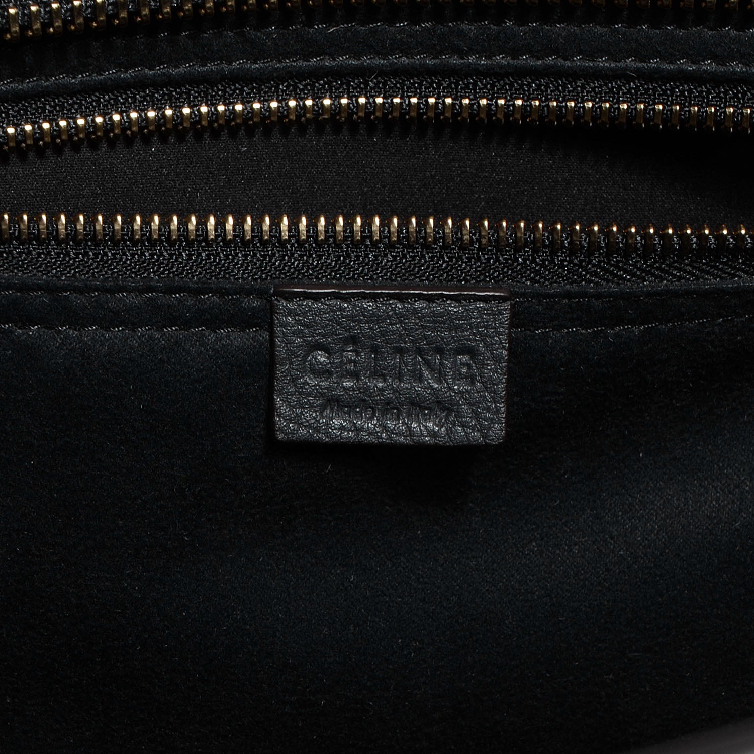 Celine Pebbled Leather Mini Luggage Bag Anthracite 6 of 9
