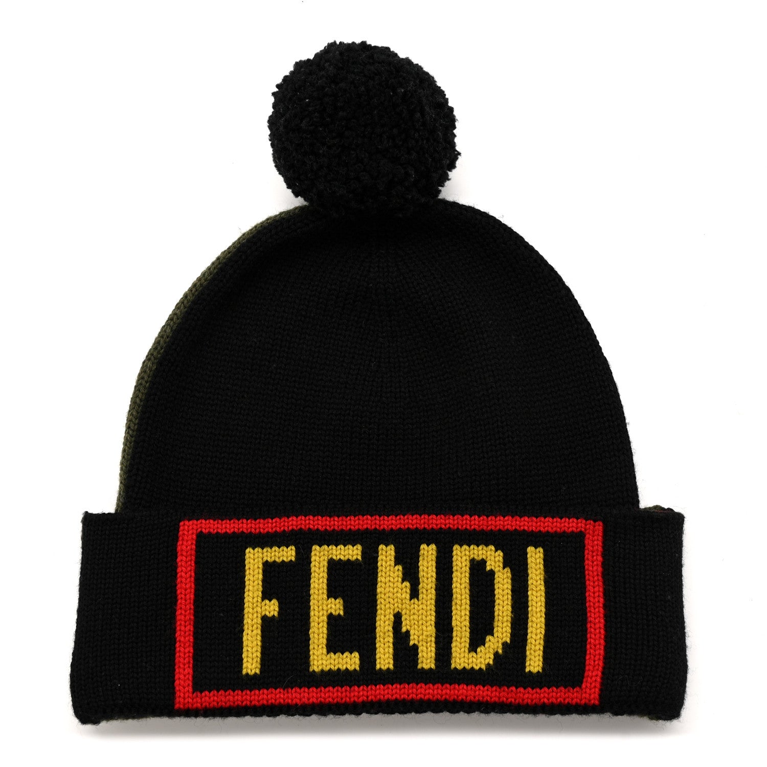 Fendi Wool Logo Beanie Black Multicolor 1 of 5
