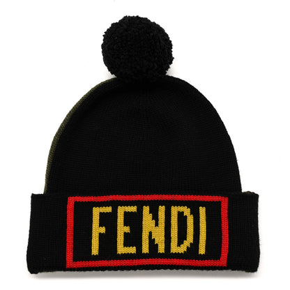 Fendi Wool Logo Beanie Black Multicolor 1 of 5