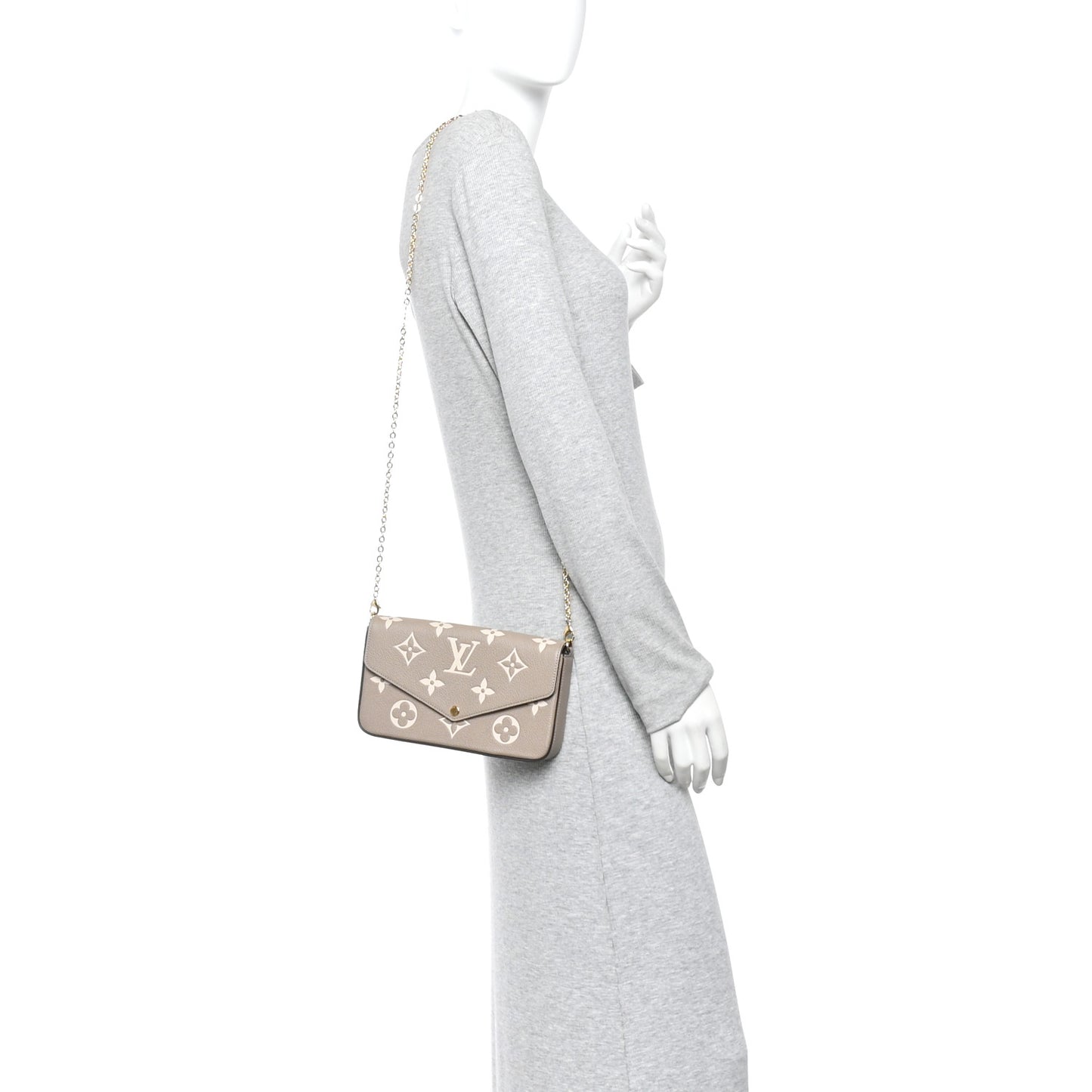 Empreinte Monogram Giant Felicie Pochette Tourterelle Creme