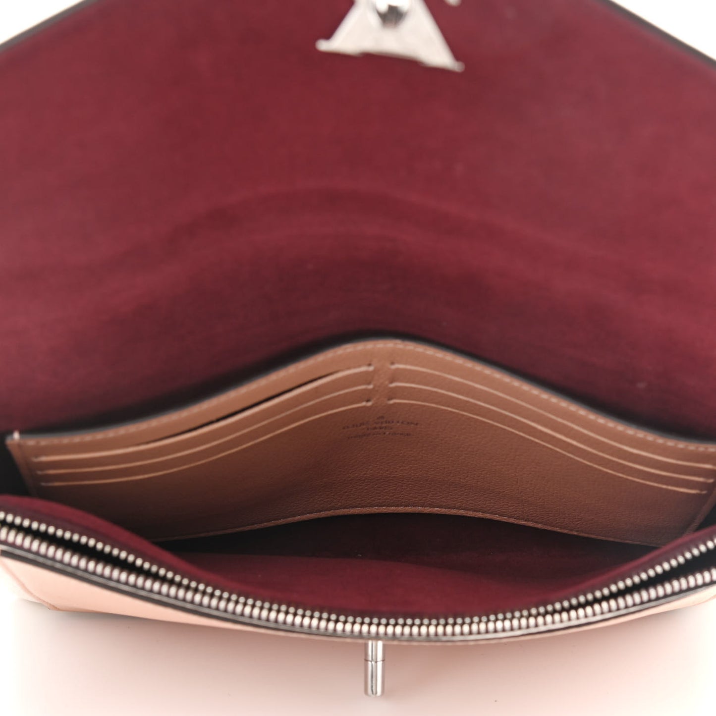 Soft Calfskin My Lockme Pochette Rose Silk Quartz