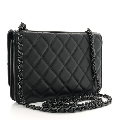 Chanel Lambskin Quilted Trendy CC Wallet On Chain WOC So Black 3 of 11
