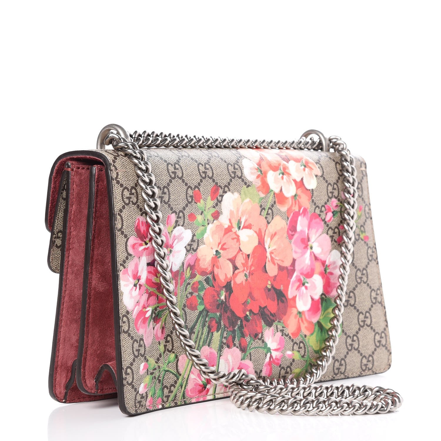 Gucci GG Supreme Monogram Blooms Small Dionysus Shoulder Bag Beige Multicolor Dry Rose 3 of 7