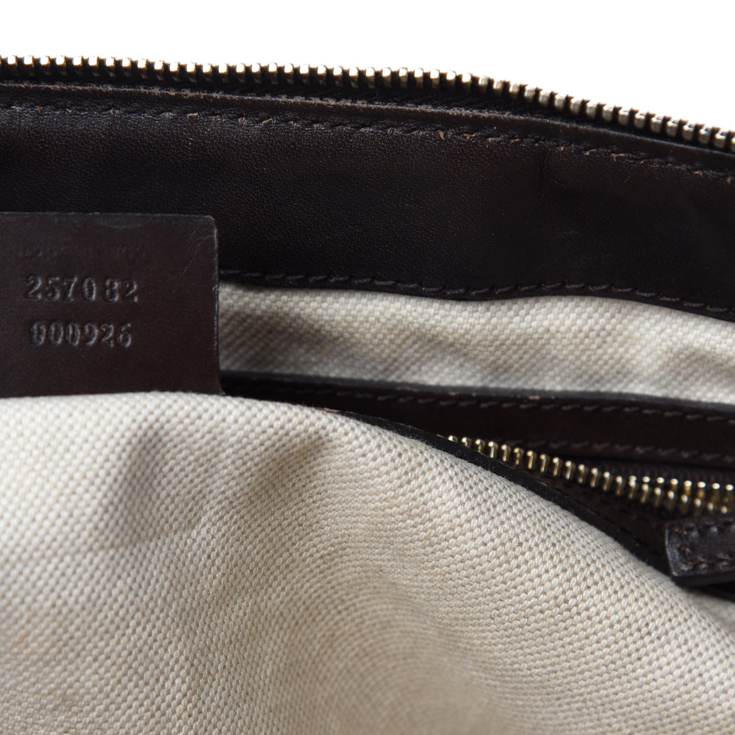 Gucci Monogram Vintage Web Medium Half Moon Hobo Dark Brown 11 of 12