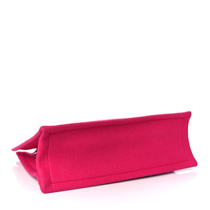 Saint Laurent Wool Rive Gauche Tote Fuchsia 4 of 8