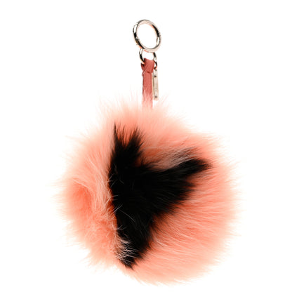 Fendi Fox Fur Y ABCharm Bag Charm Pink Black 1 of 3