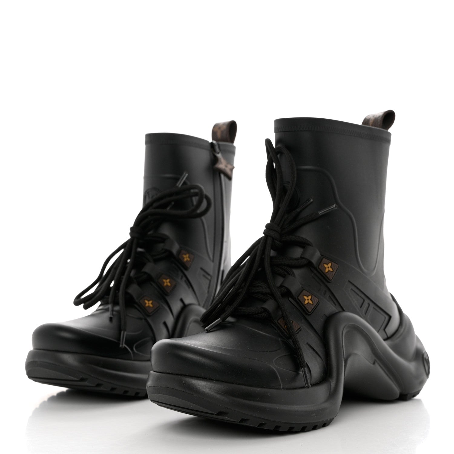 Louis Vuitton Mat Rubber Monogram LV Archlight Sneaker Boots 36 Black 3 of 9