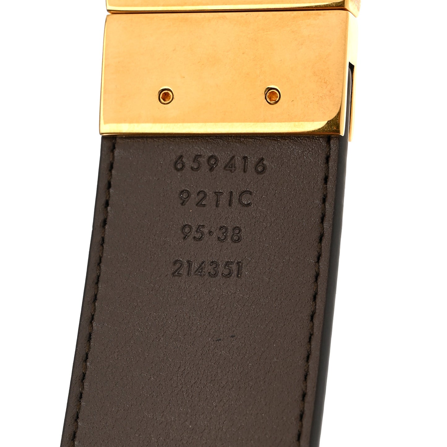 GG Supreme Monogram Plutone Calfskin Double G Reversible 37mm Belt 95 38 Beige Ebony New Acero