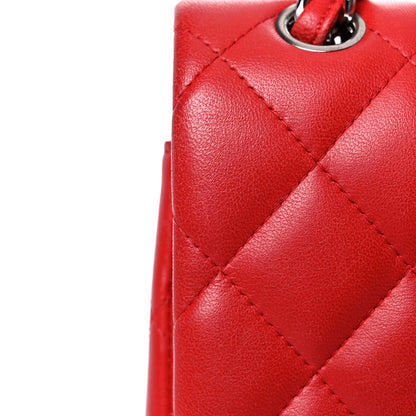 Chanel Lambskin Quilted Jumbo Double Flap Red 29 of 35