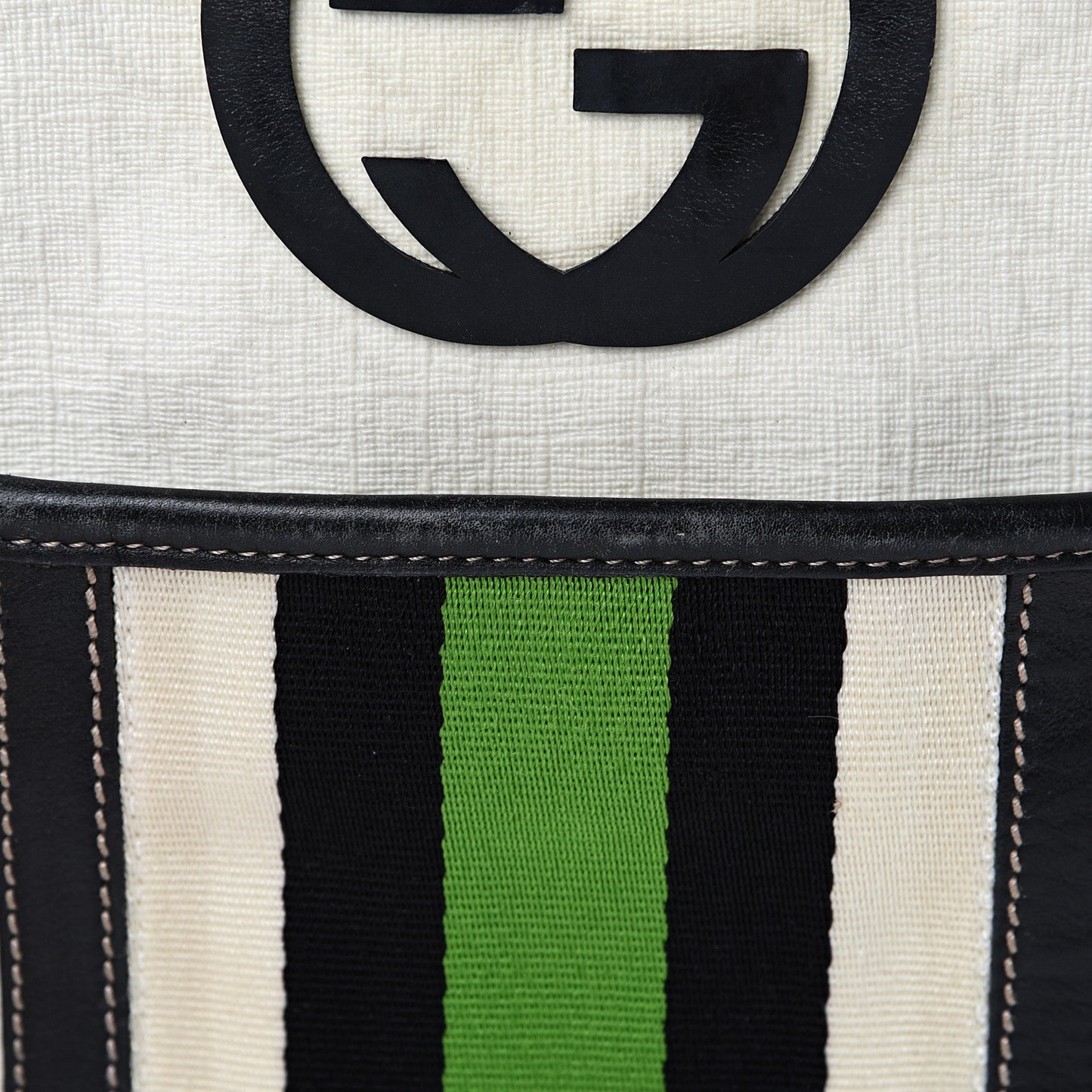 GG Plus Monogram Web Messenger Bag White