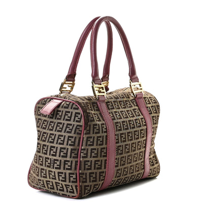 Fendi Zucchino Vitello Small Forever Boston Mogano Panna Erica 4 of 10