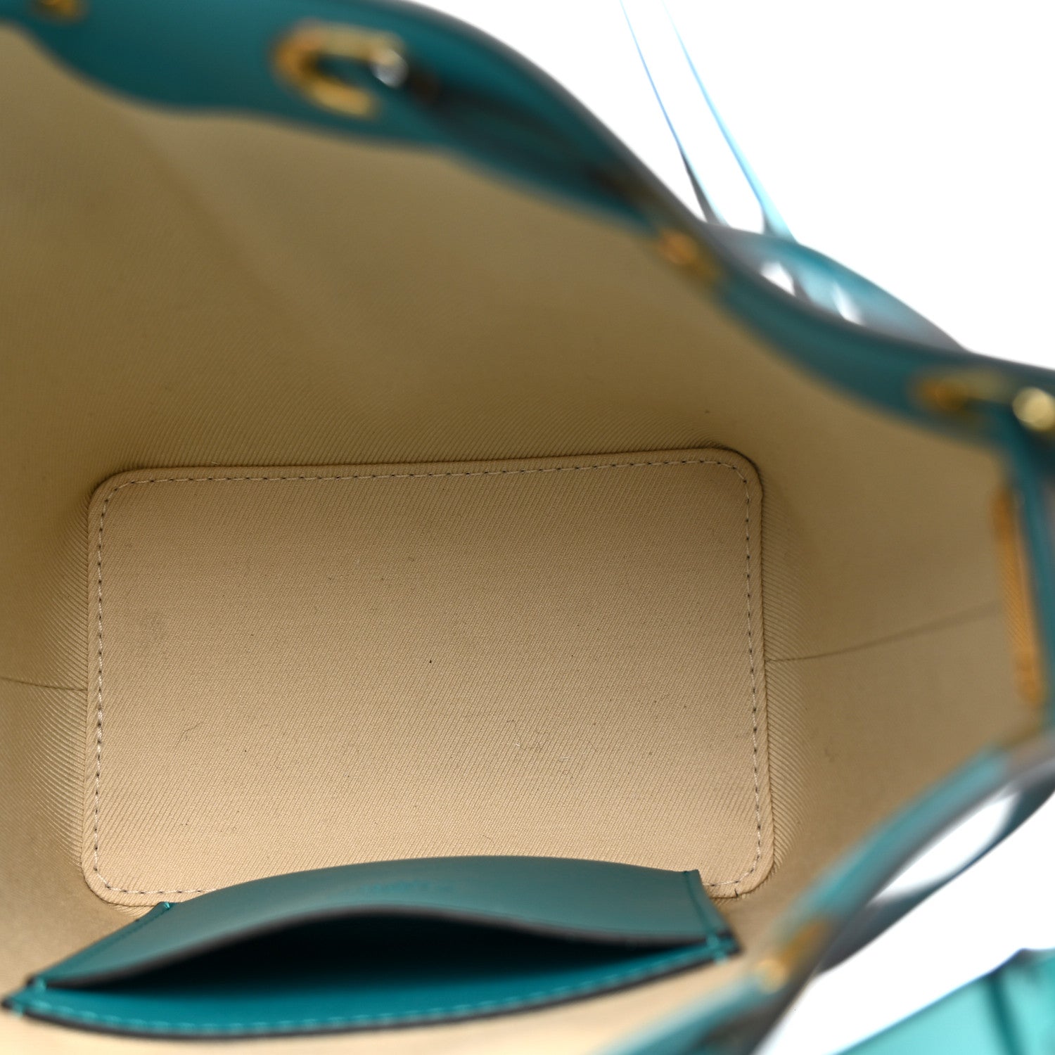 Valentino Garavani Calfskin Vlogo Bucket Bag Blue 5 of 10