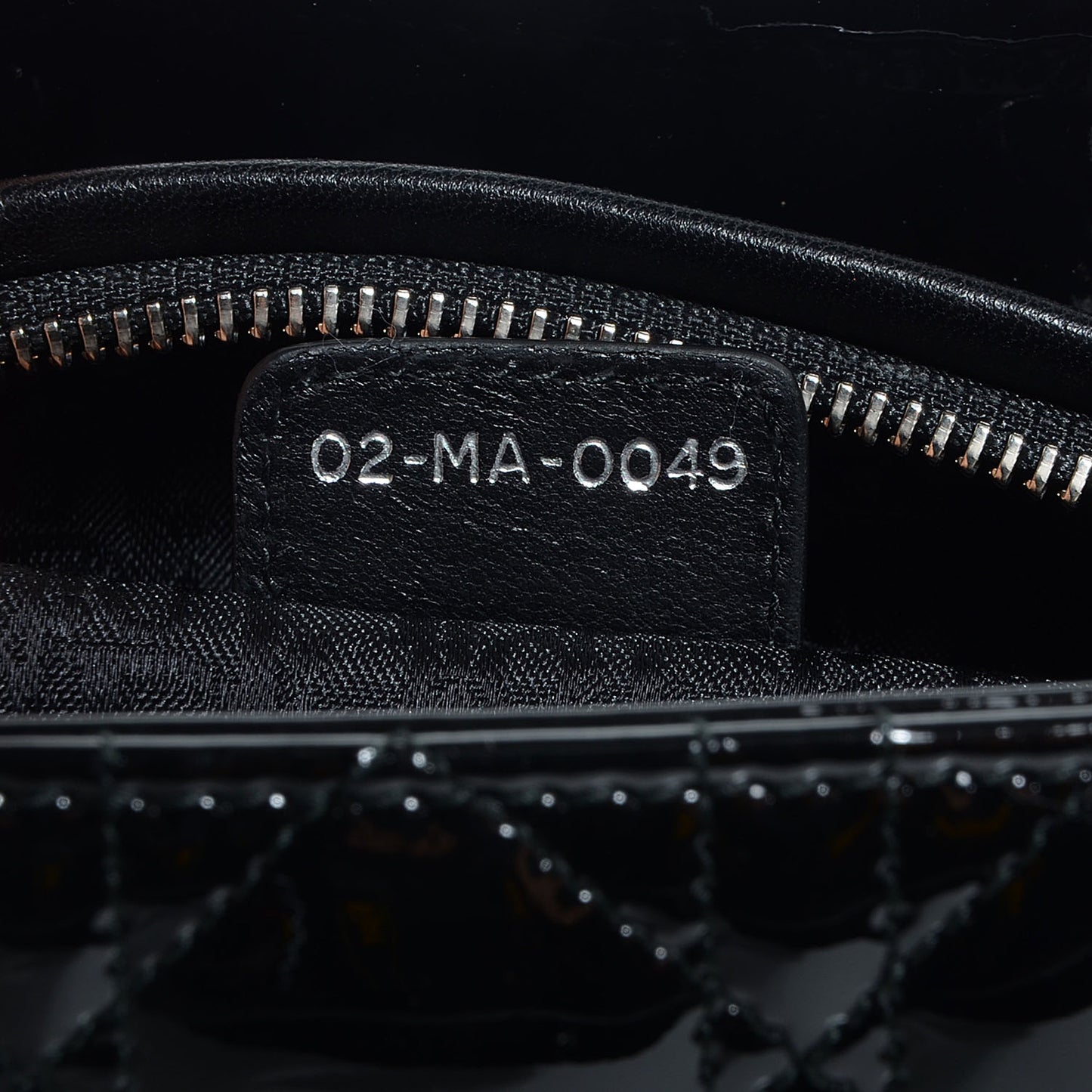 Patent Cannage Medium Lady Dior Black