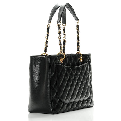 Chanel Caviar Quilted Grand Shopping Tote GST Black 3 of 7
