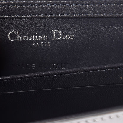 Christian Dior Metallic Patent Micro-Cannage Baby Diorama Flap Bag Silver 7 of 8