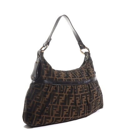 Fendi Zucca Cuoio Lucido Chef Hobo Tobacco Moro 3 of 9