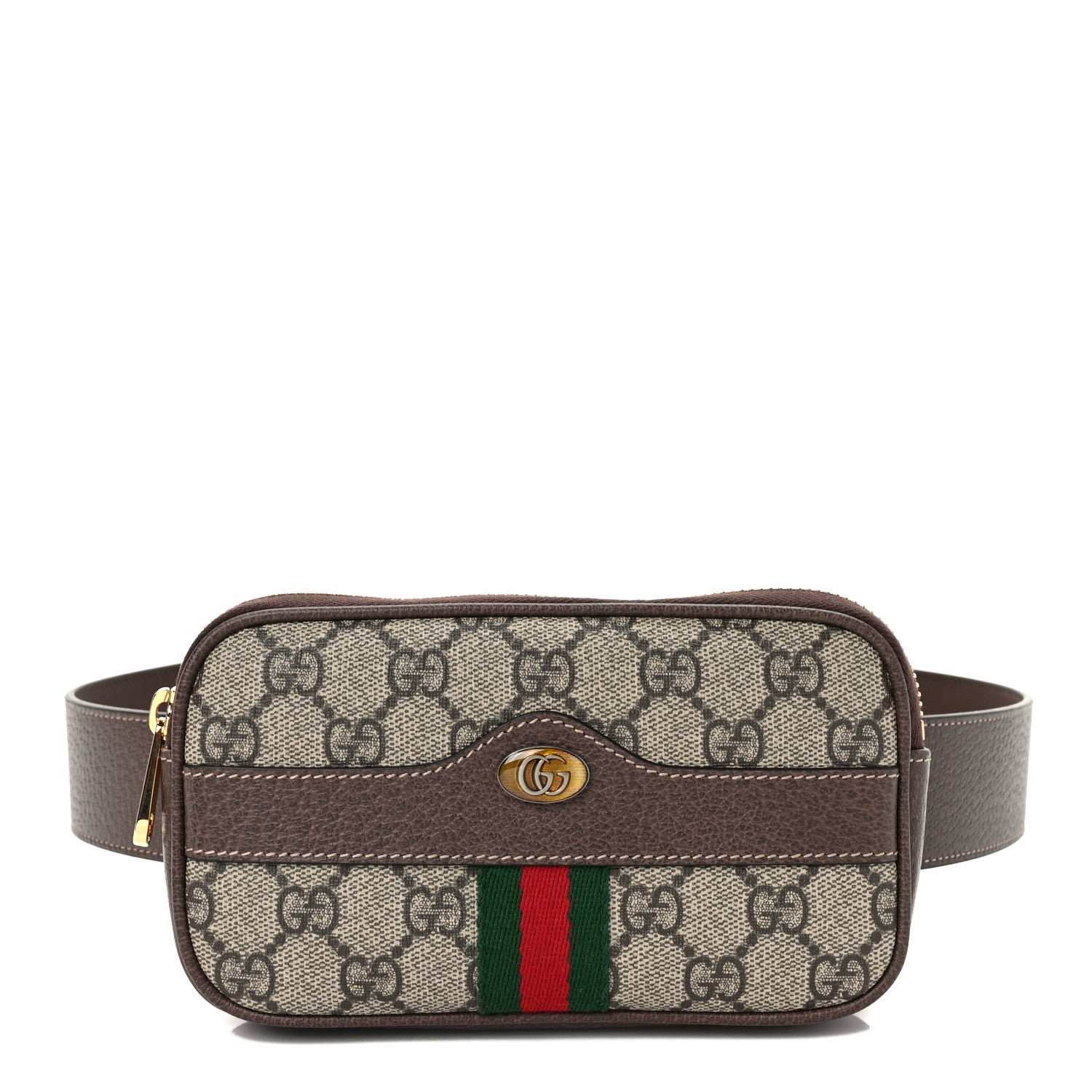 Gucci GG Supreme Monogram Ophidia Belted iPhone Case 85 34 Dark Brown 1 of 10
