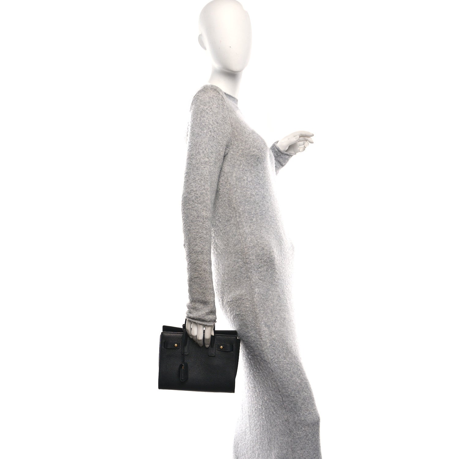 Saint Laurent Grained Calfskin Nano Supple Sac De Jour Black 2 of 11