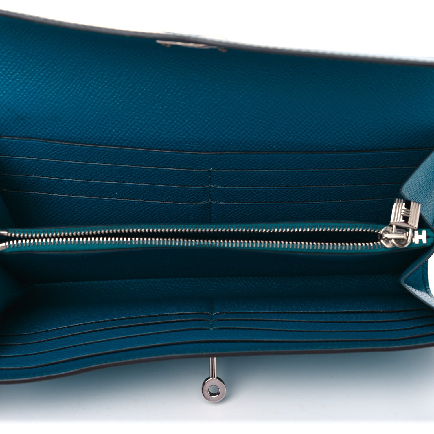 Hermes Epsom Kelly Longue Wallet Bleu Izmir 4 of 13