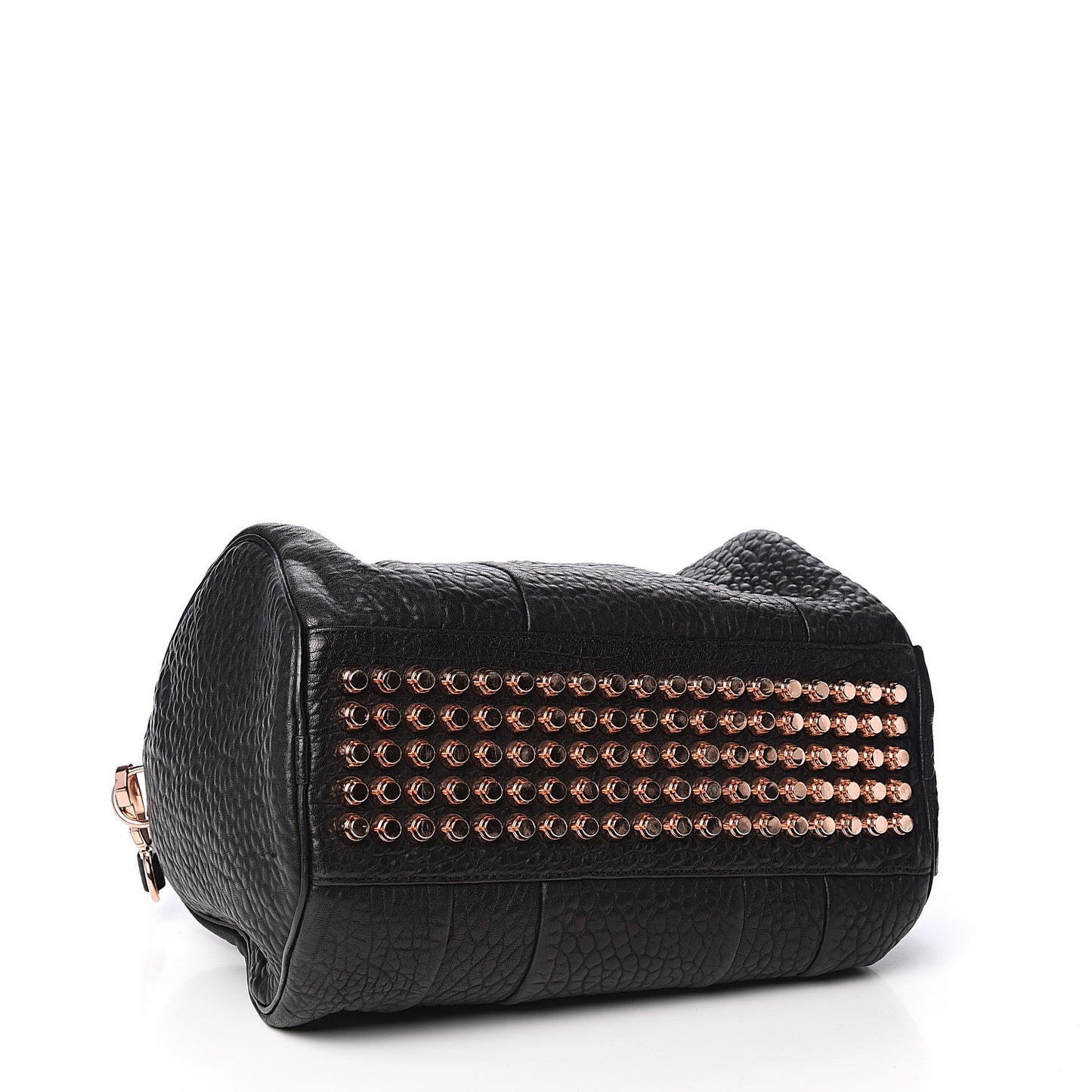 Pebbled Lambskin Rocco Black Rose Gold Hardware