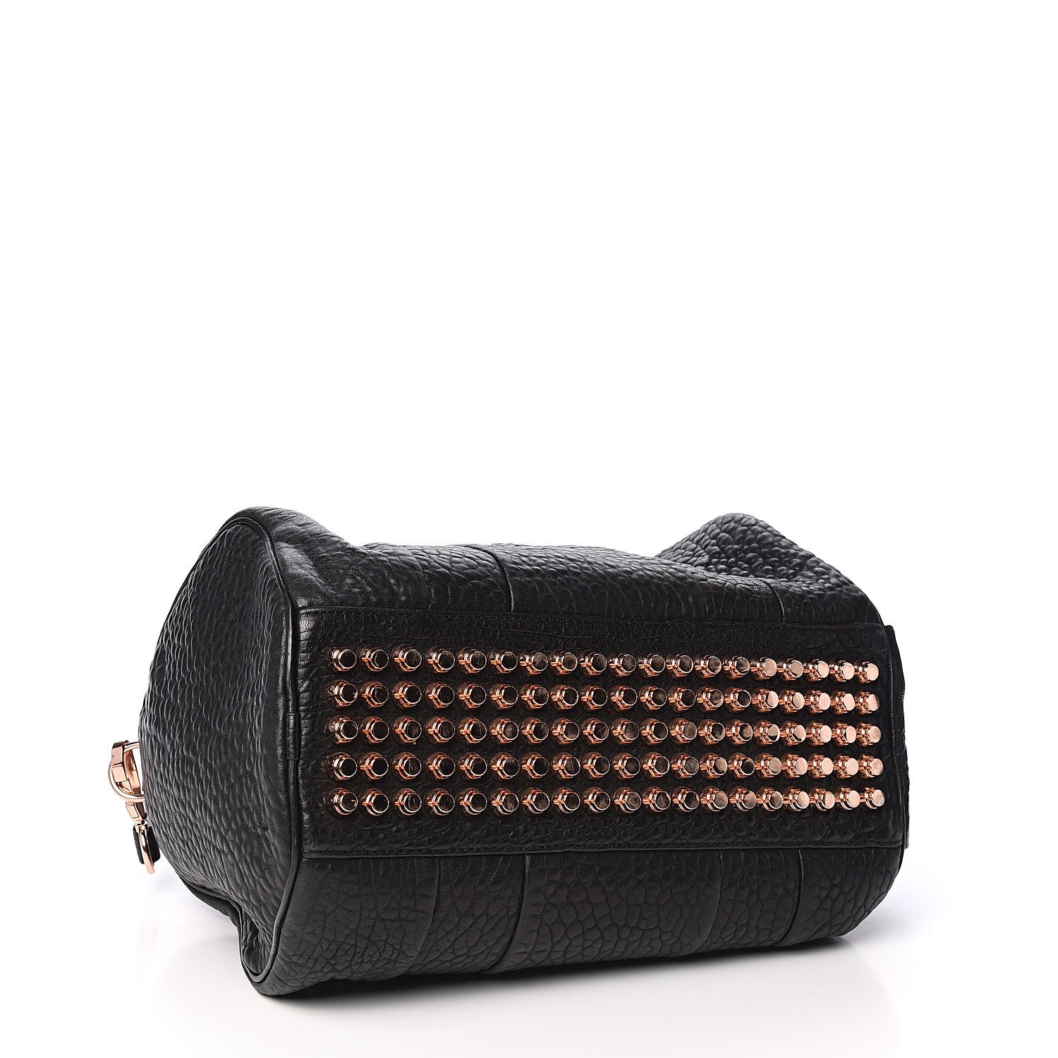 Alexander Wang Pebbled Lambskin Rocco Black Rose Gold Hardware 3 of 8