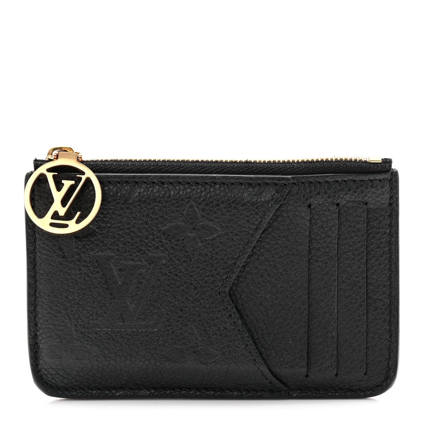 Empreinte Monogram Zipped Romy Card Holder Black